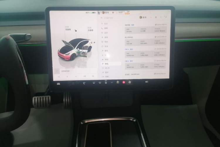 Used Tesla Model Y 2021 Performance High-Performance All-Wheel-Drive Version Audio And AC Panel