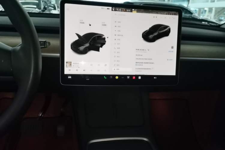 Used Tesla Model Y 2021 Standard Range Rear-Wheel Drive Version Audio And AC Panel