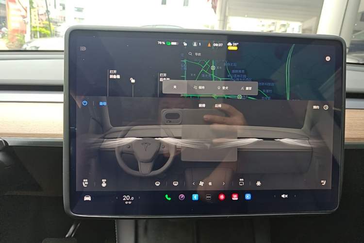 Used Tesla Model Y 2021 Standard Range Rear-Wheel Drive Version Audio And AC Panel
