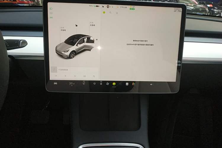 Used Tesla Model Y 2021 Standard Range Rear-Wheel Drive Version Audio And AC Panel