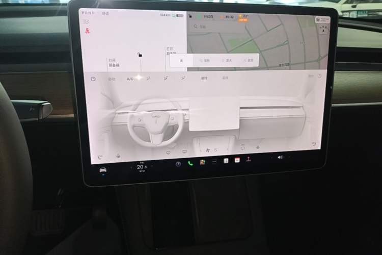 Used Tesla Model Y 2021 Long-Range All-Wheel-Drive Version 3D7 Audio And AC Panel
