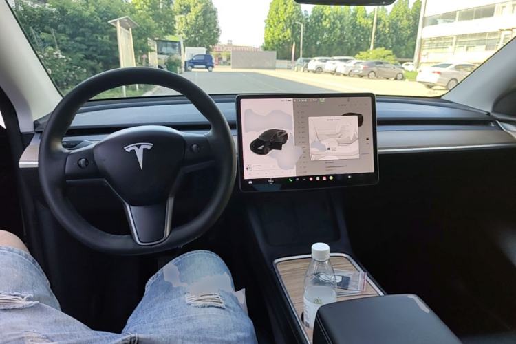 Used Tesla Model Y 2021 Standard Range Rear-Wheel Drive Version Center Console