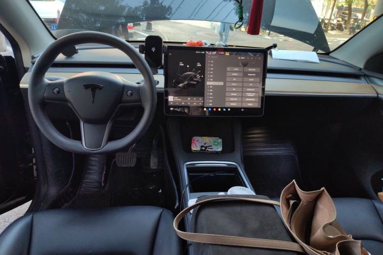 Used Tesla Model Y 2021 Standard Range Rear-Wheel Drive Version Center Console