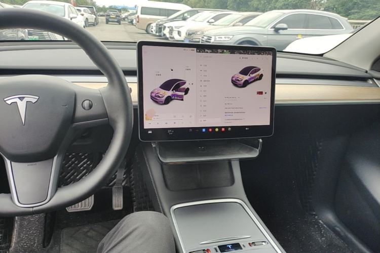 Used Tesla Model Y 2021 Standard Range Rear-Wheel Drive Version Center Console