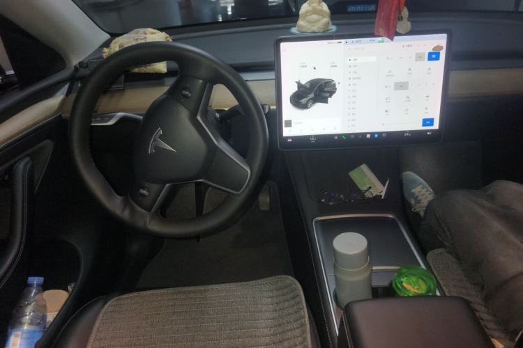 Used Tesla Model Y 2021 Standard Range Rear-Wheel Drive Version Center Console