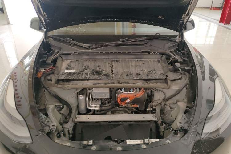 Used Tesla Model Y 2021 Long-Range All-Wheel-Drive Version 3D7 Engine Bay
