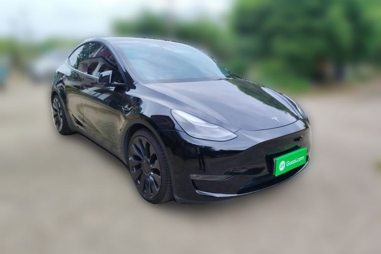 Used Tesla Model Y 2021 Performance High-Performance All-Wheel-Drive Version Front Right 45 Deg