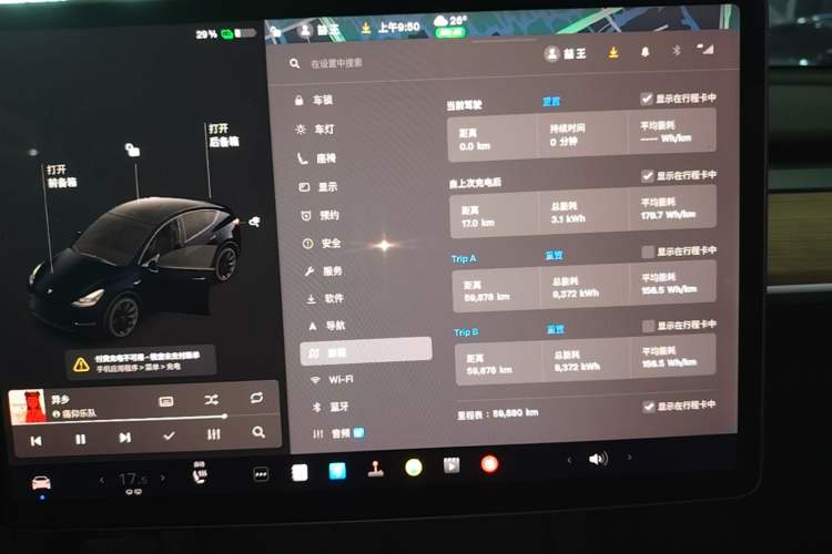 Used Tesla Model Y 2021 Standard Range Rear-Wheel Drive Version Instrument Cluster