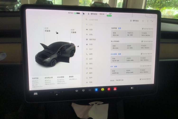 Used Tesla Model Y 2021 Long-Range All-Wheel-Drive Version Instrument Cluster