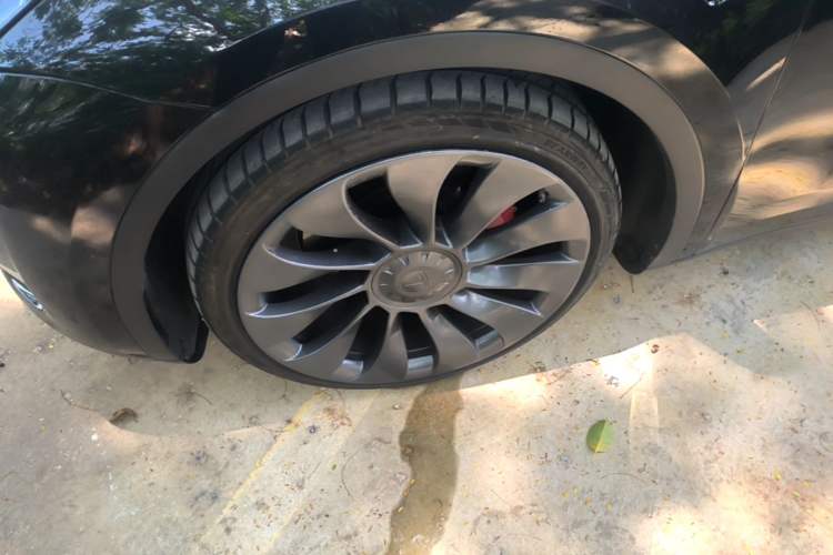 Used Tesla Model Y 2021 Performance High-Performance All-Wheel-Drive Version Left Front Wheel Hub