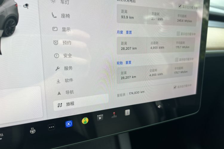 Used Tesla Model Y 2021 Long-Range All-Wheel-Drive Version Odometer Close Up