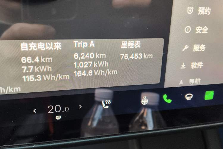 Used Tesla Model Y 2021 Standard Range Rear-Wheel Drive Version Odometer Close Up