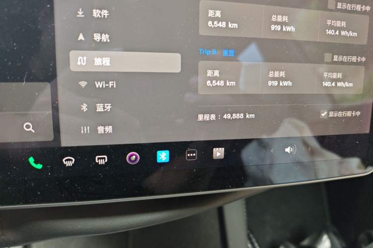 Used Tesla Model Y 2021 Standard Range Rear-Wheel Drive Version Odometer Close Up