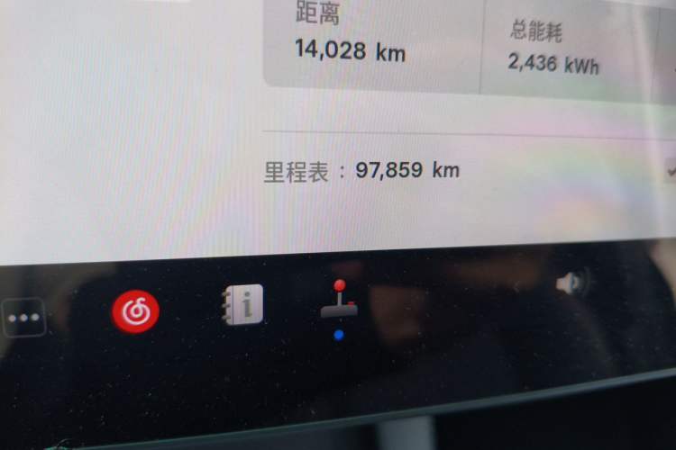 Used Tesla Model Y 2021 Performance High-Performance All-Wheel-Drive Version Odometer Close Up