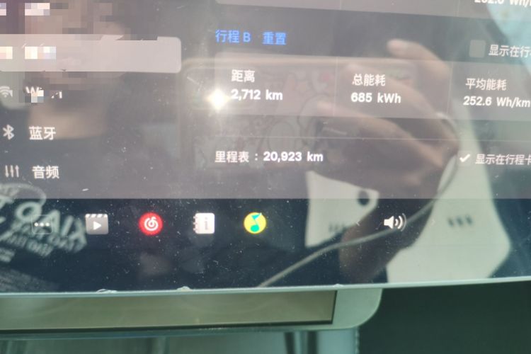 Used Tesla Model Y 2021 Revised Version 2 Long-Range All-Wheel-Drive Edition Odometer Close Up