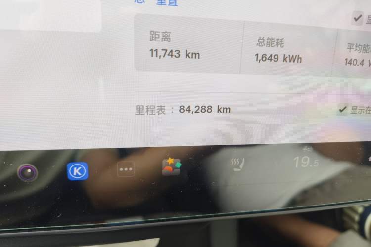Used Tesla Model Y 2021 Standard Range Rear-Wheel Drive Version Odometer Close Up