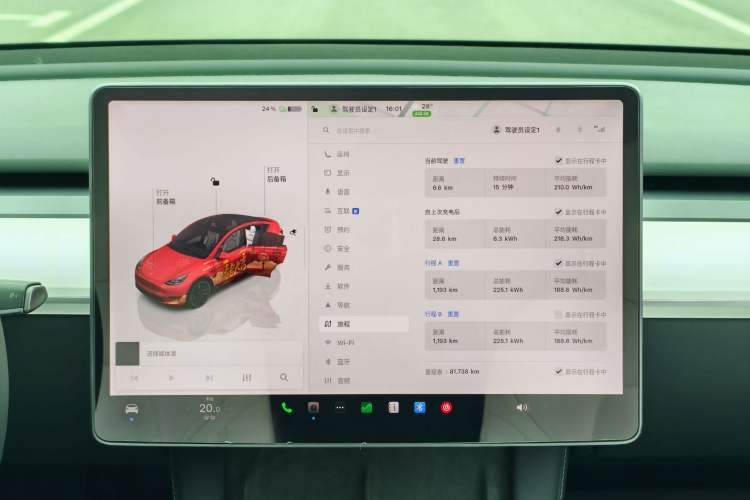 Used Tesla Model Y 2021 Performance High-Performance All-Wheel-Drive Version Odometer Close Up