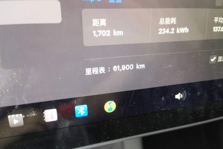 Used Tesla Model Y 2021 Standard Range Rear-Wheel Drive Version Odometer Close Up