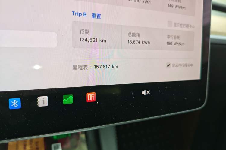 Used Tesla Model Y 2021 Standard Range Rear-Wheel Drive Version Odometer Close Up