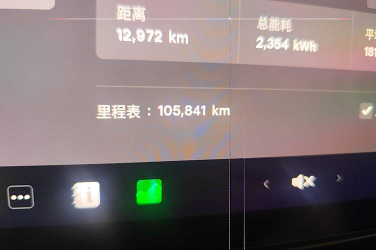 Used Tesla Model Y 2021 Performance High-Performance All-Wheel-Drive Version Odometer Close Up
