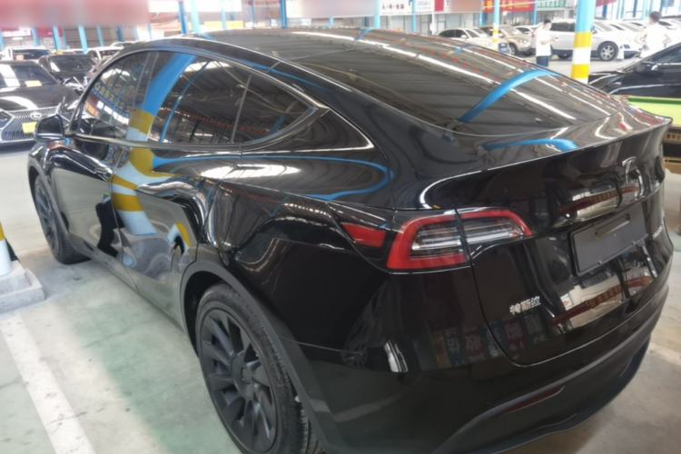 Used Tesla Model Y 2021 Standard Range Rear-Wheel Drive Version Rear Left 45 Deg
