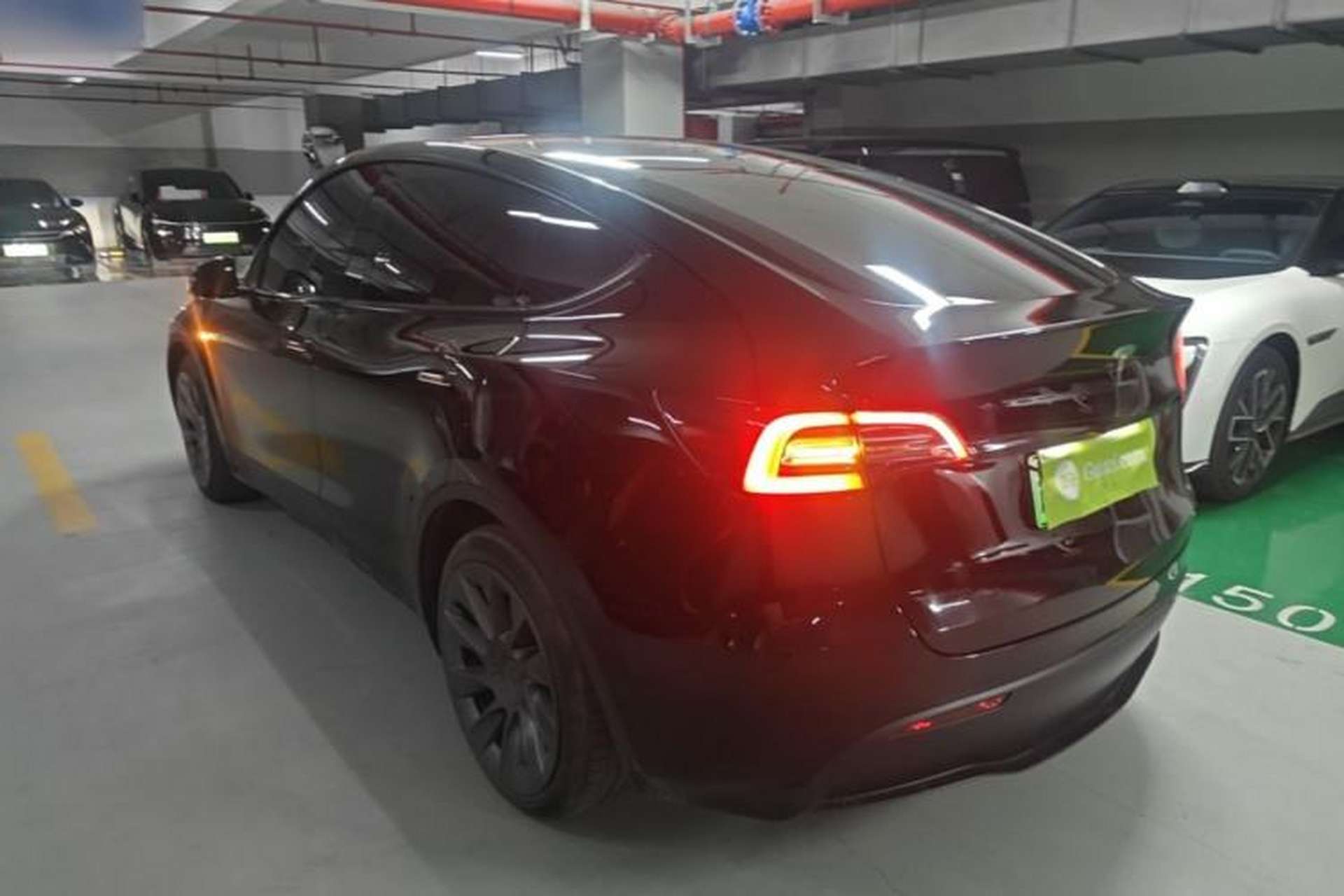 Used Tesla Model Y 2021 Long-Range All-Wheel-Drive Version 3D7 Rear Left 45 Deg