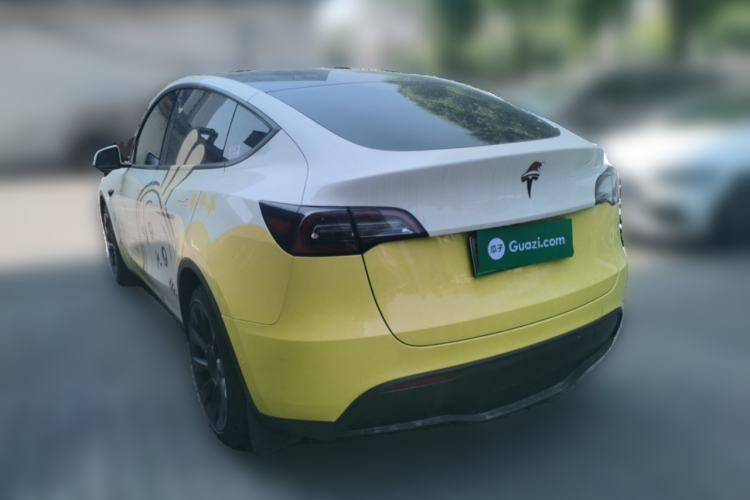 Used Tesla Model Y 2021 Revised Version 2 Long-Range All-Wheel-Drive Edition Rear Left 45 Deg