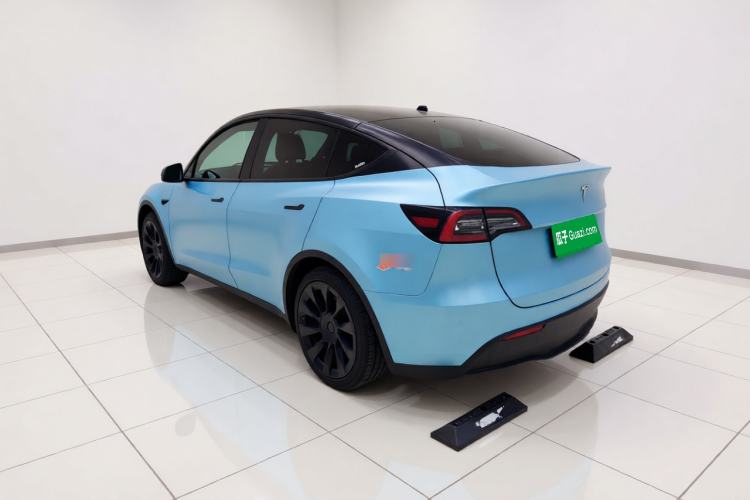 Used Tesla Model Y 2021 Standard Range Rear-Wheel Drive Version Rear Left 45 Deg
