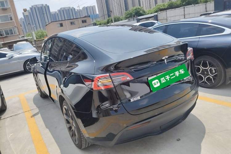 Used Tesla Model Y 2021 Standard Range Rear-Wheel Drive Version Rear Left 45 Deg