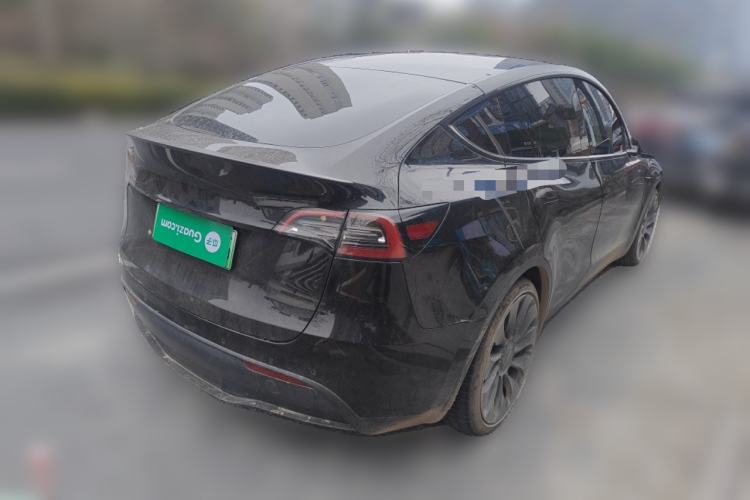Used Tesla Model Y 2021 Performance High-Performance All-Wheel-Drive Version Rear Right 45 Deg