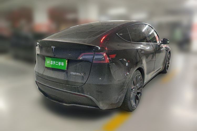 Used Tesla Model Y 2021 Performance High-Performance All-Wheel-Drive Version Rear Right 45 Deg