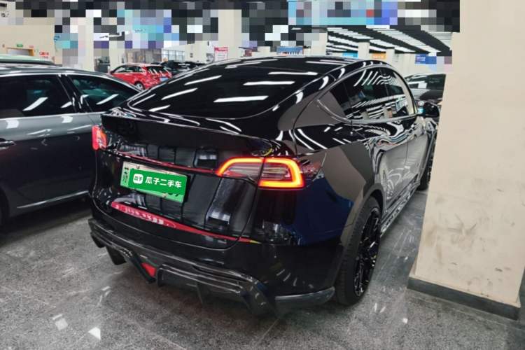 Used Tesla Model Y 2021 Performance High-Performance All-Wheel-Drive Version Rear Right 45 Deg