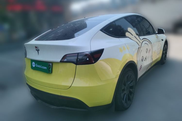 Used Tesla Model Y 2021 Revised Version 2 Long-Range All-Wheel-Drive Edition Rear Right 45 Deg