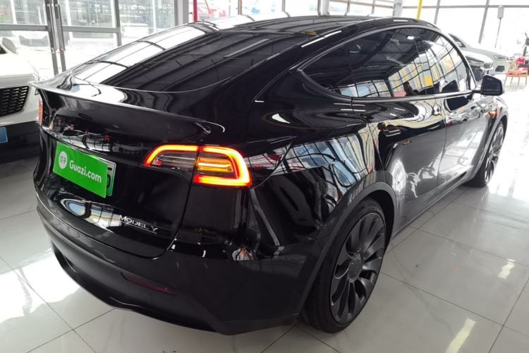 Used Tesla Model Y 2021 Performance High-Performance All-Wheel-Drive Version Rear Right 45 Deg