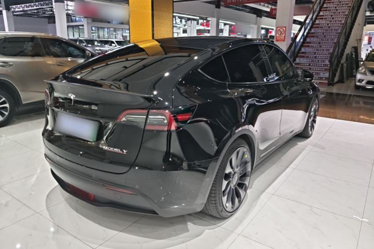 Used Tesla Model Y 2021 Performance High-Performance All-Wheel-Drive Version Rear Right 45 Deg