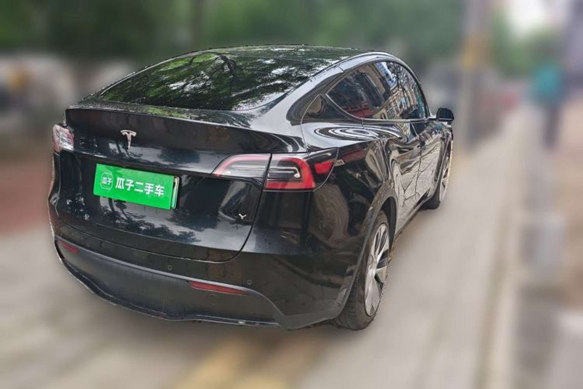Used Tesla Model Y 2021 Long-Range All-Wheel-Drive Version Rear Right 45 Deg