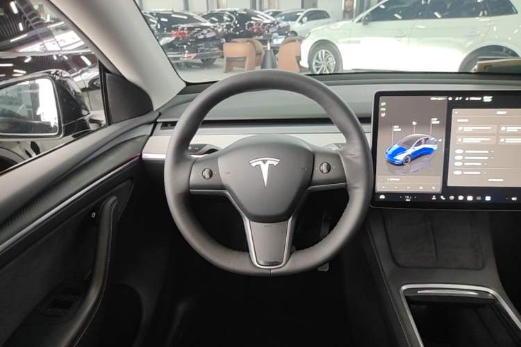 Used Tesla Model Y 2021 Standard Range Rear-Wheel Drive Version Steering Wheel
