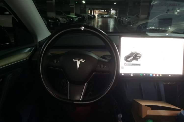 Used Tesla Model Y 2021 Standard Range Rear-Wheel Drive Version Steering Wheel