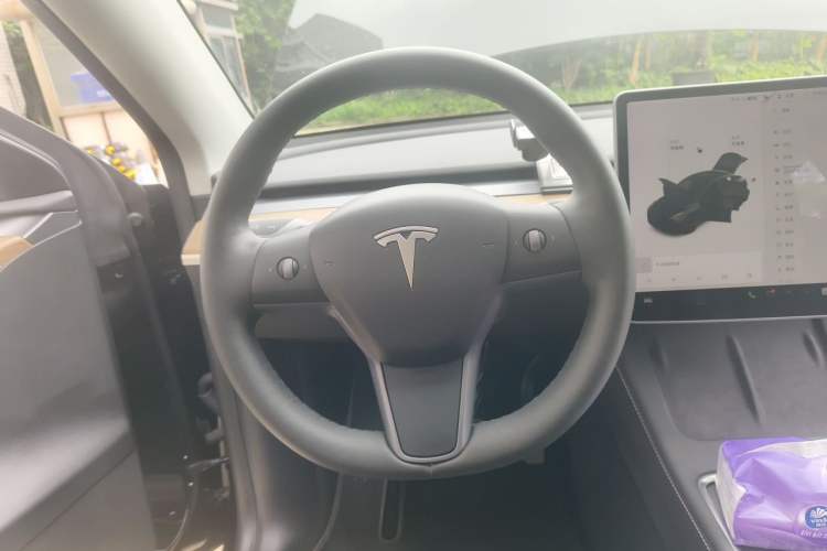 Used Tesla Model Y 2021 Standard Range Rear-Wheel Drive Version Steering Wheel