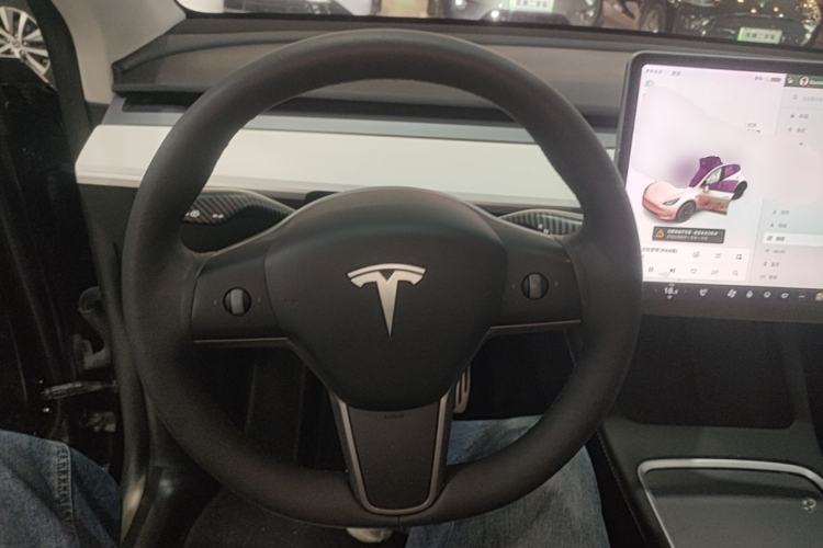 Used Tesla Model Y 2021 Standard Range Rear-Wheel Drive Version Steering Wheel