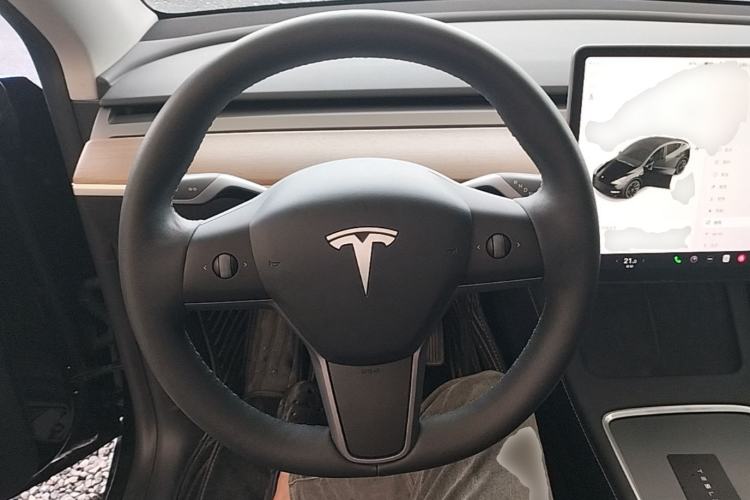 Used Tesla Model Y 2021 Standard Range Rear-Wheel Drive Version Steering Wheel