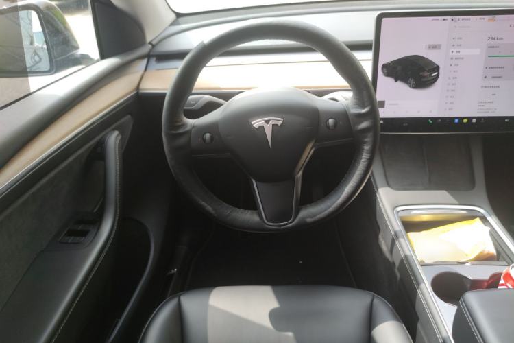 Used Tesla Model Y 2021 Long-Range All-Wheel-Drive Version 3D7 Steering Wheel