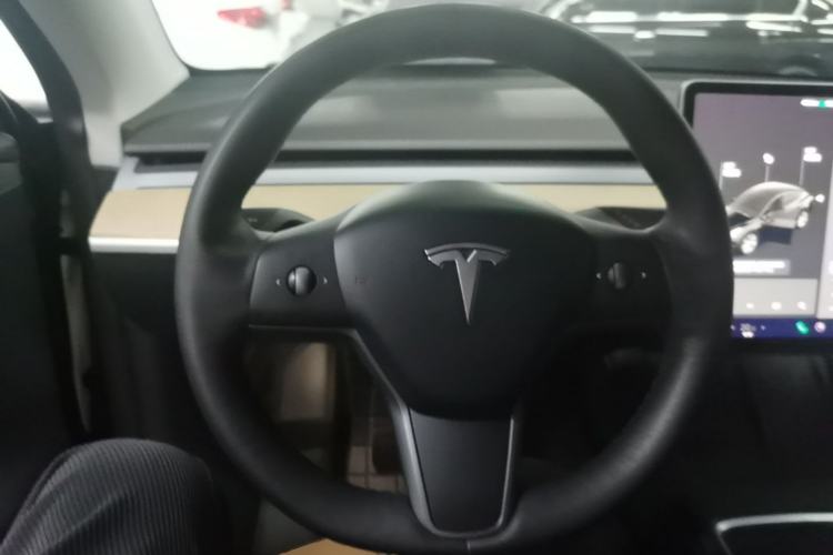Used Tesla Model Y 2021 Long-Range All-Wheel-Drive Version Steering Wheel