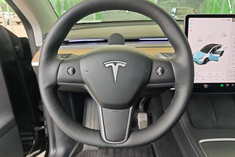 Used Tesla Model Y 2021 Standard Range Rear-Wheel Drive Version Steering Wheel