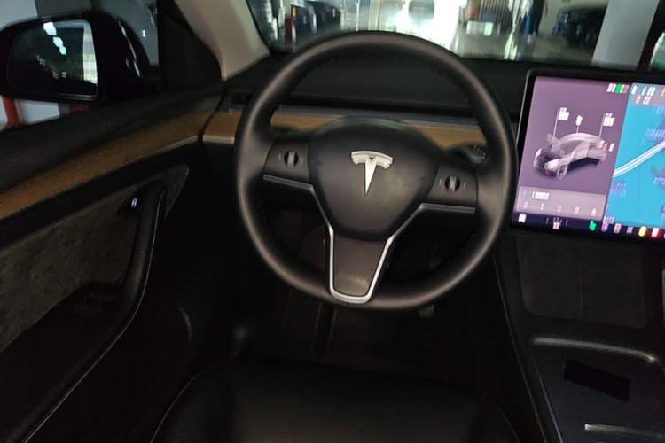 Used Tesla Model Y 2021 Standard Range Rear-Wheel Drive Version Steering Wheel