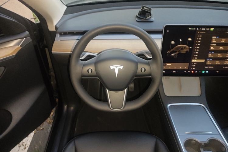 Used Tesla Model Y 2021 Standard Range Rear-Wheel Drive Version Steering Wheel
