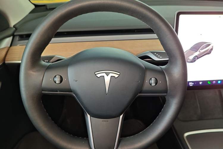 Used Tesla Model Y 2021 Standard Range Rear-Wheel Drive Version Steering Wheel