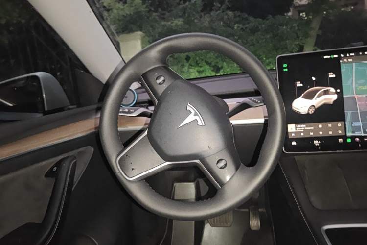 Used Tesla Model Y 2021 Standard Range Rear-Wheel Drive Version Steering Wheel