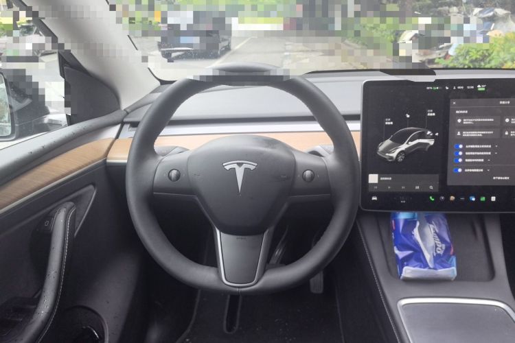 Used Tesla Model Y 2021 Long-Range All-Wheel-Drive Version Steering Wheel