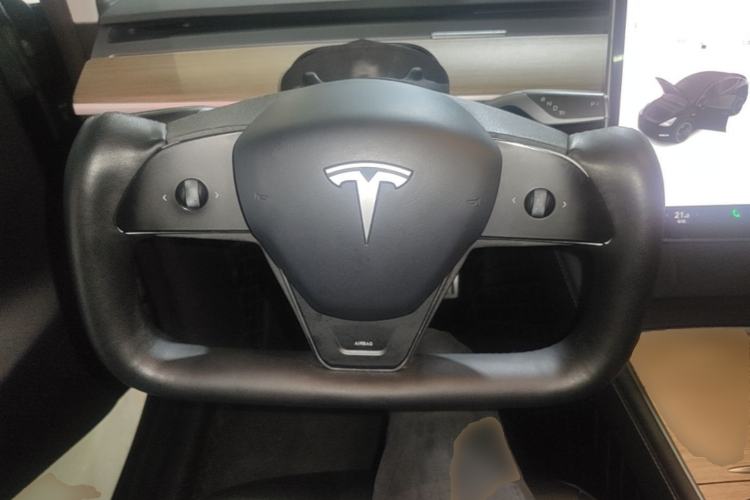 Used Tesla Model Y 2021 Performance High-Performance All-Wheel-Drive Version Steering Wheel